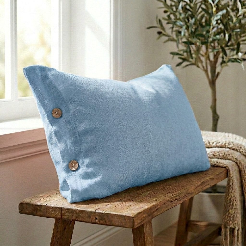 Interior by Hakito Kissenbezug 100% reine Leinen 180g/m² GOTS BIO zertifiziert