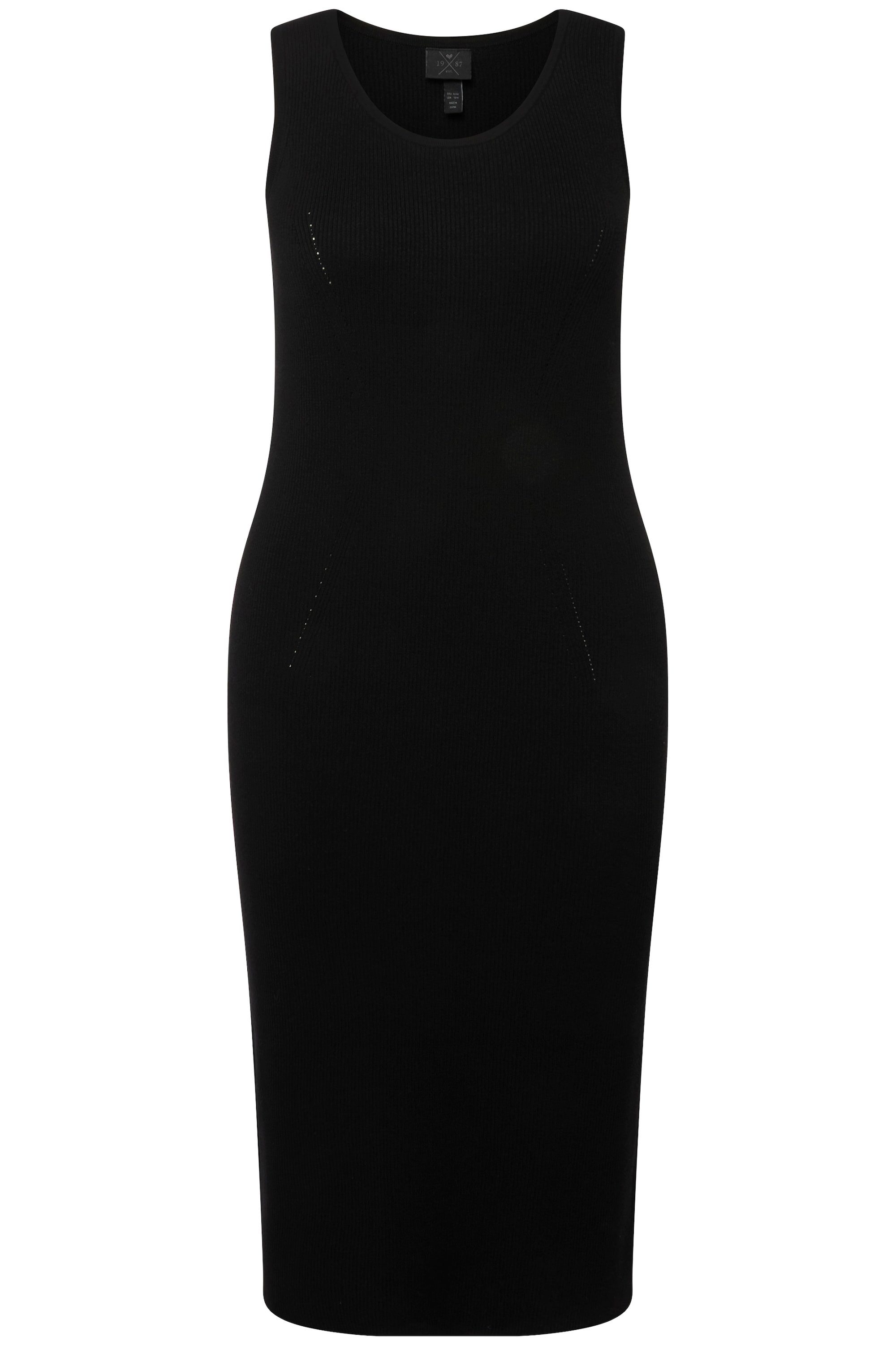 Ulla Popken Strickkleid Strick-Midikleid Slim Rundhals günstig online kaufen