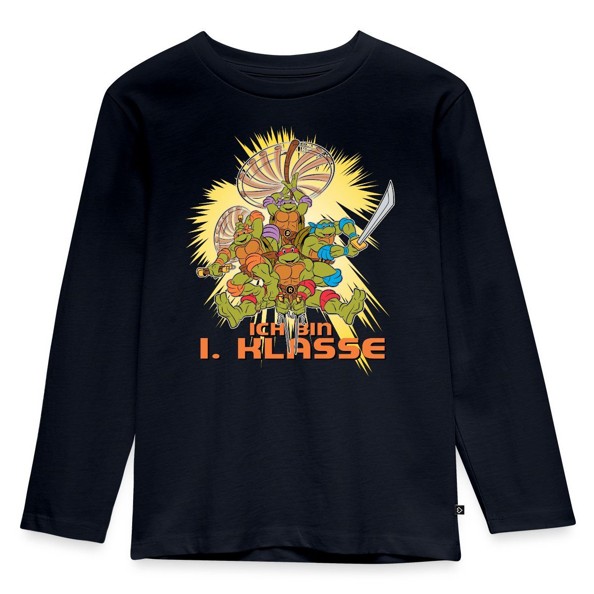 T-Shirt Teenage Mutant Ninja Turtles Einschulung Kinder Premium Langarmshirt