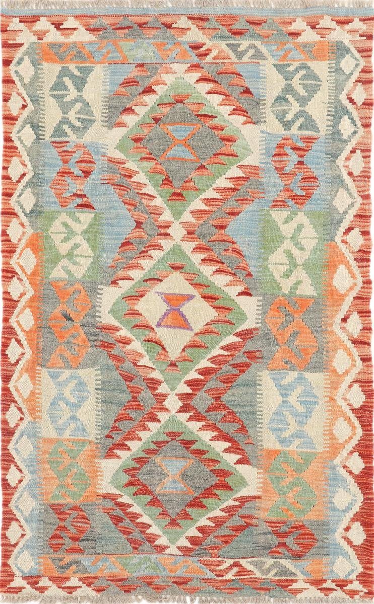Orientteppich Kelim Afghan Heritage 97x157 Handgewebter Moderner Orientteppich, Nain Trading, rechteckig, Höhe: 3 mm | Kurzflor-Teppiche