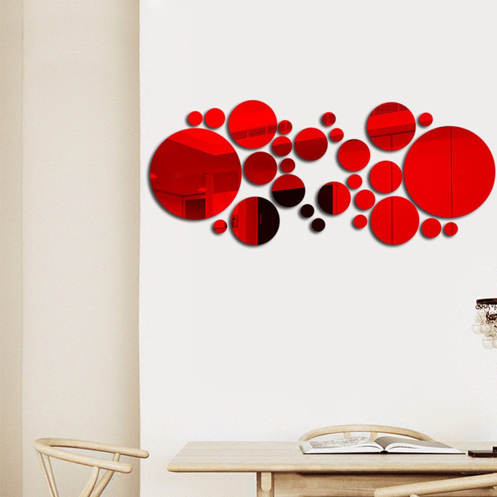 Coonoor 3D-Wandtattoo 32 Stück Acrylspiegel Wandaufkleber, günstig online kaufen