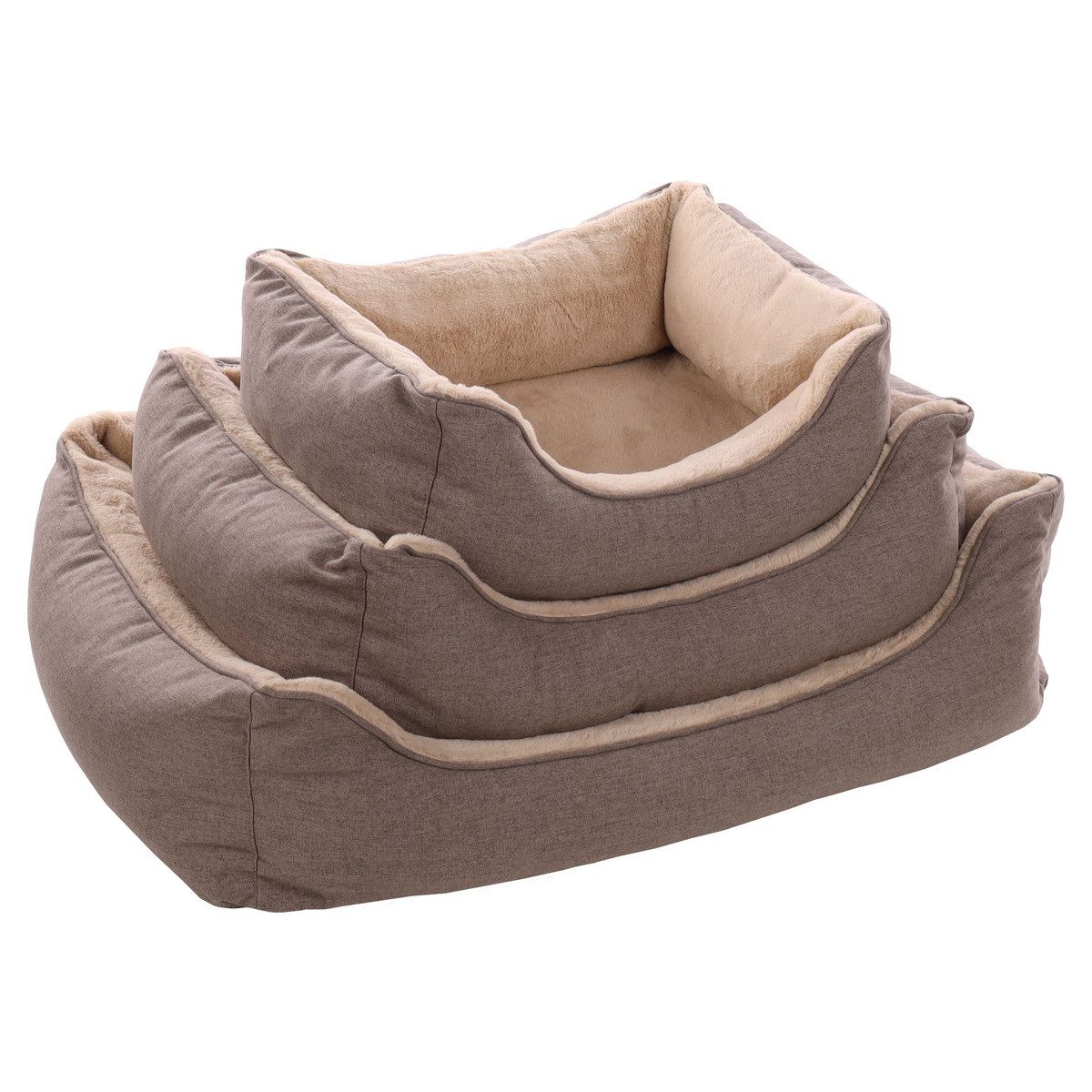 Flamingo Tierbett Hundekorb Esmo rechteckig beige