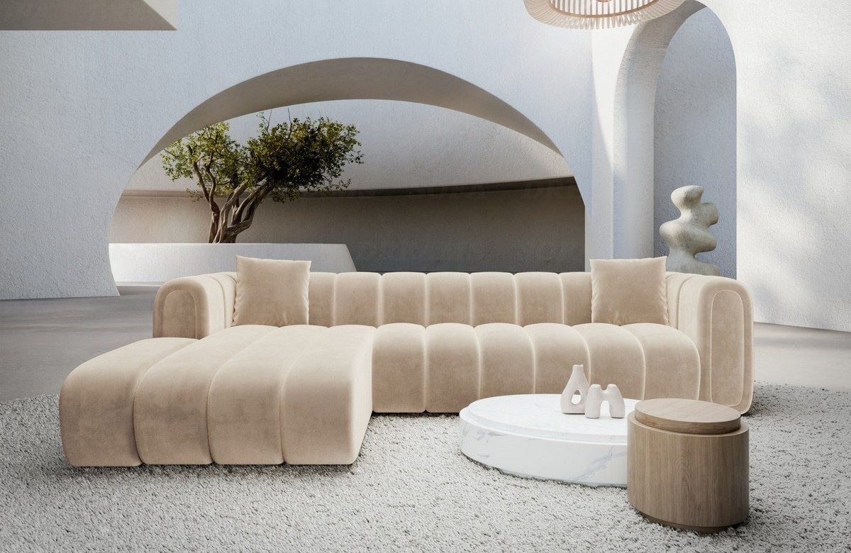 Ecksofa Stoff Luxus Ecksofa Polster Couch Stoffsofa Almagro L Form kurz