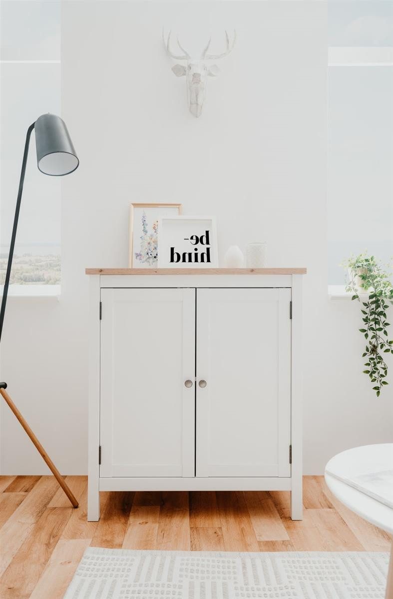 möbelvita Kommode Kommode Oslo 1 - in Weiß und Artisan Oak