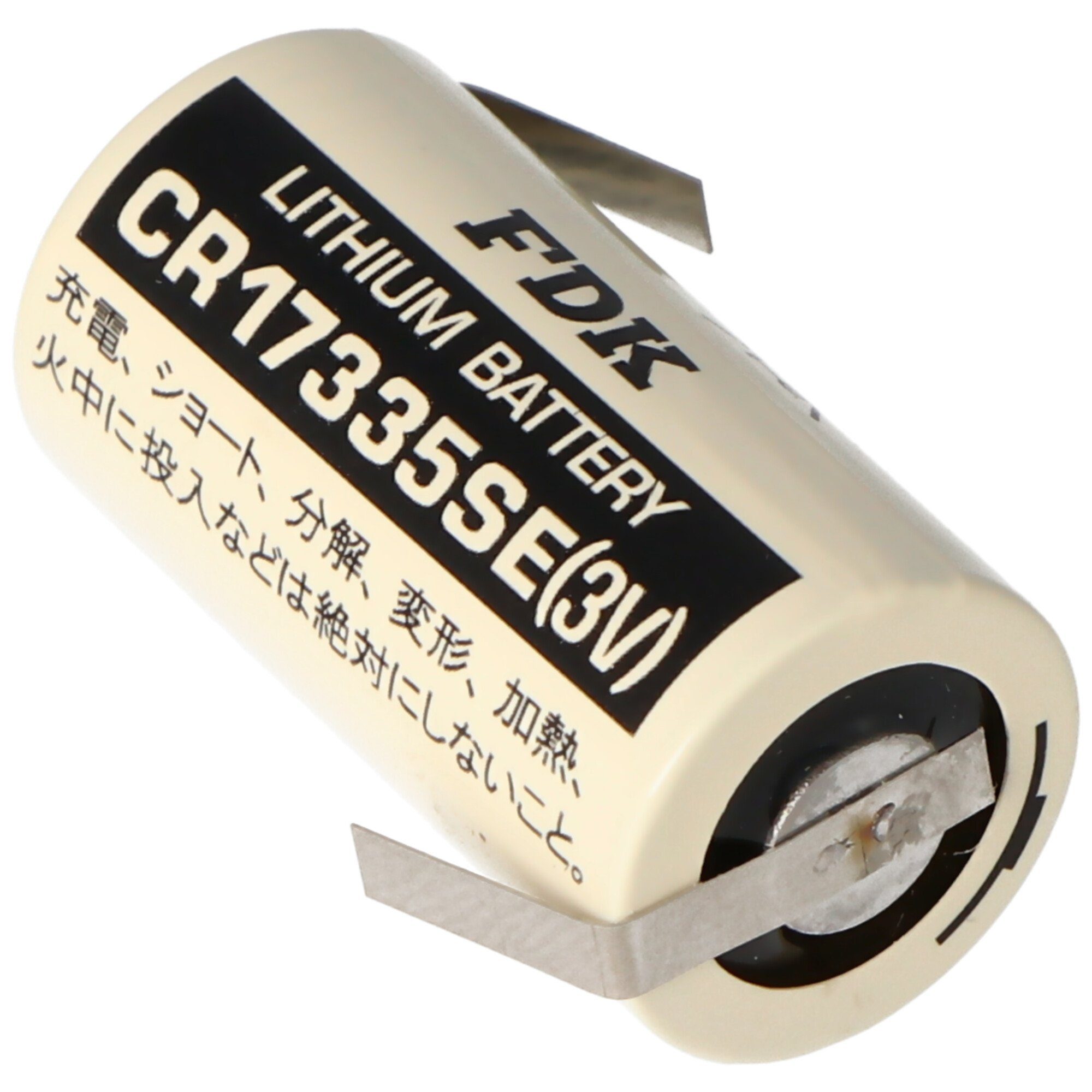 Sanyo Sanyo Size Batterie 2/3A, Lithium SE mit CR17335 Lötfahne Batterie, (3,0 V) Z-Form
