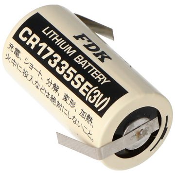 Sanyo Sanyo Lithium Batterie CR17335 SE Size 2/3A, mit Lötfahne Z-Form Batterie, (3,0 V)