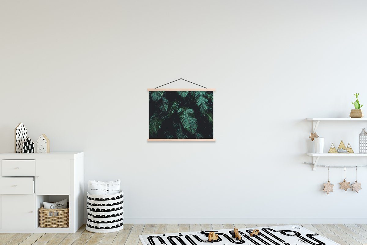 MuchoWow Poster Dschungel Textilposter - St), Bilderleiste, Posterleiste, Palme - (1 für Tropisch, Blätter - Magnetisch Wohnzimmer