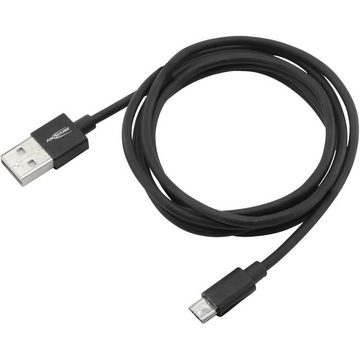 ANSMANN AG Micro-USB Daten- und Ladekabel 1.2 m USB-Kabel, (1.20 cm), Aluminium-Stecker, TPE-Mantel