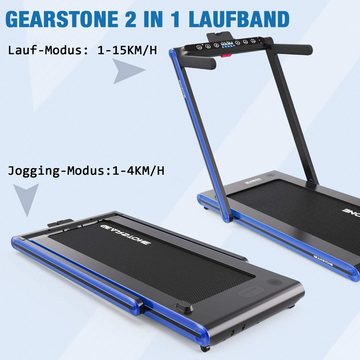 GEARSTONE Laufband WP7, 2in1 klappbar Laufband 15 km/h 1400w bluetooth