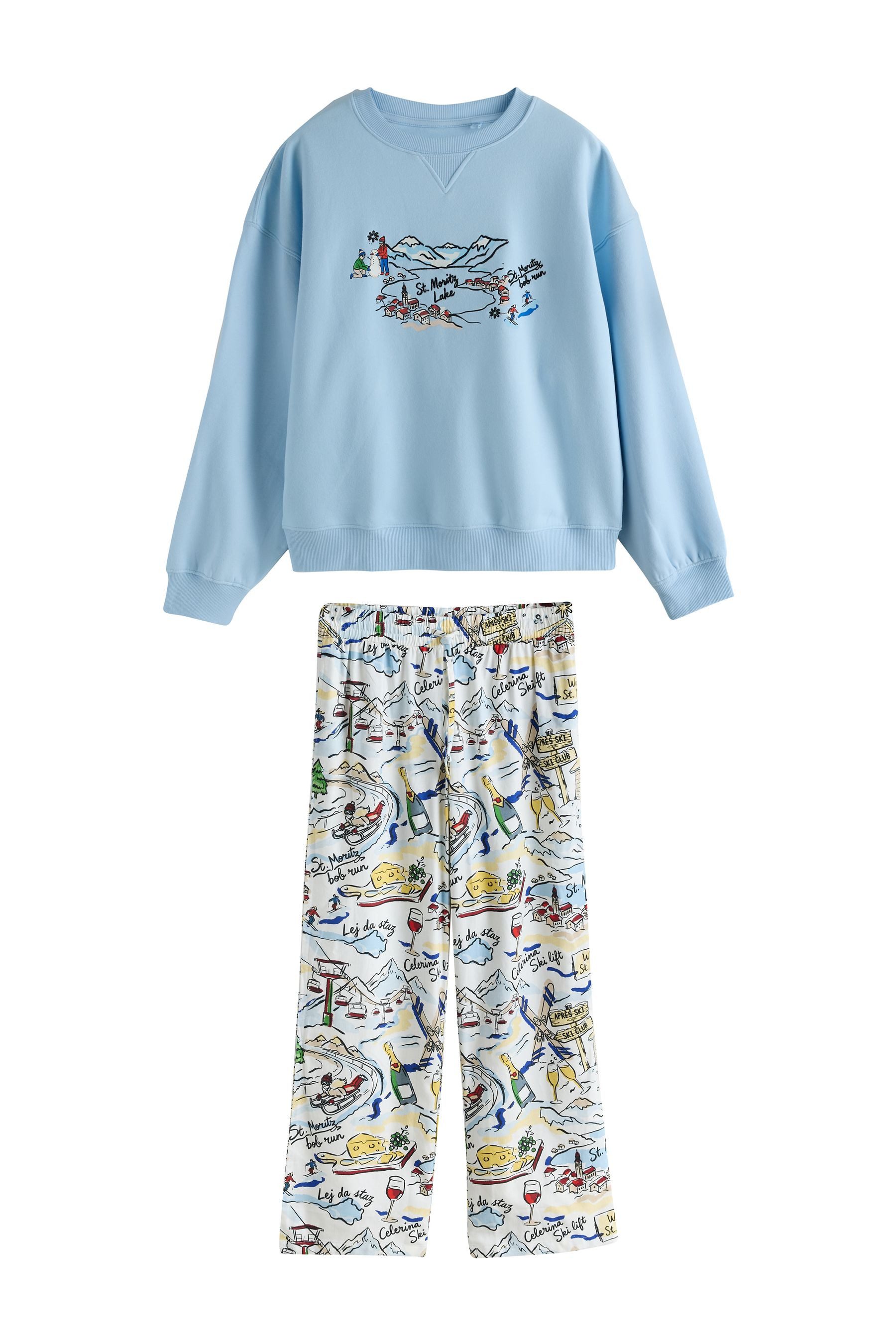 Next Pyjama Weihnachtlicher Flanell-Schlafanzug mit (2 tlg)