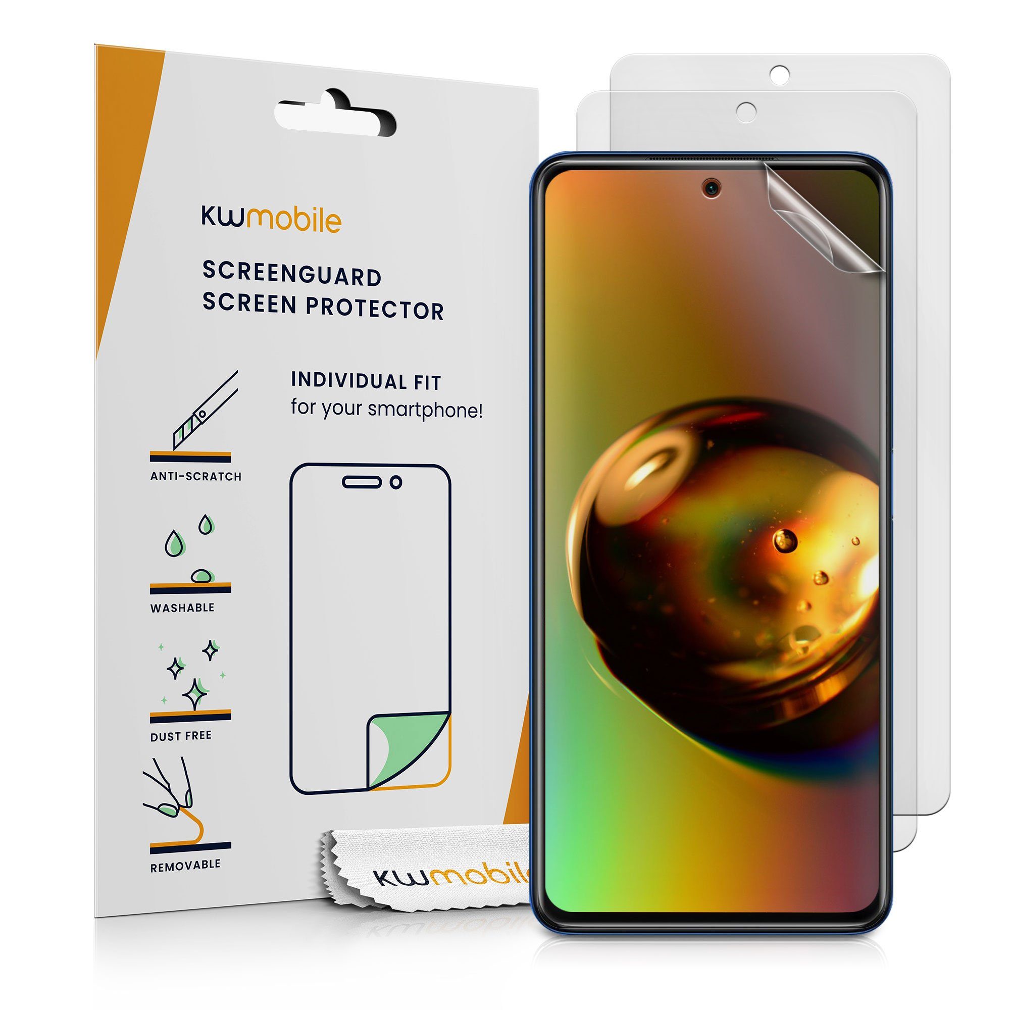 kwmobile Schutzfolie 3x Folie matt für Xiaomi Poco X3 NFC / Poco X3 Pro,  Schutzfolie Anti-Fingerabdruck Displayschutz Displayfolie entspiegelt