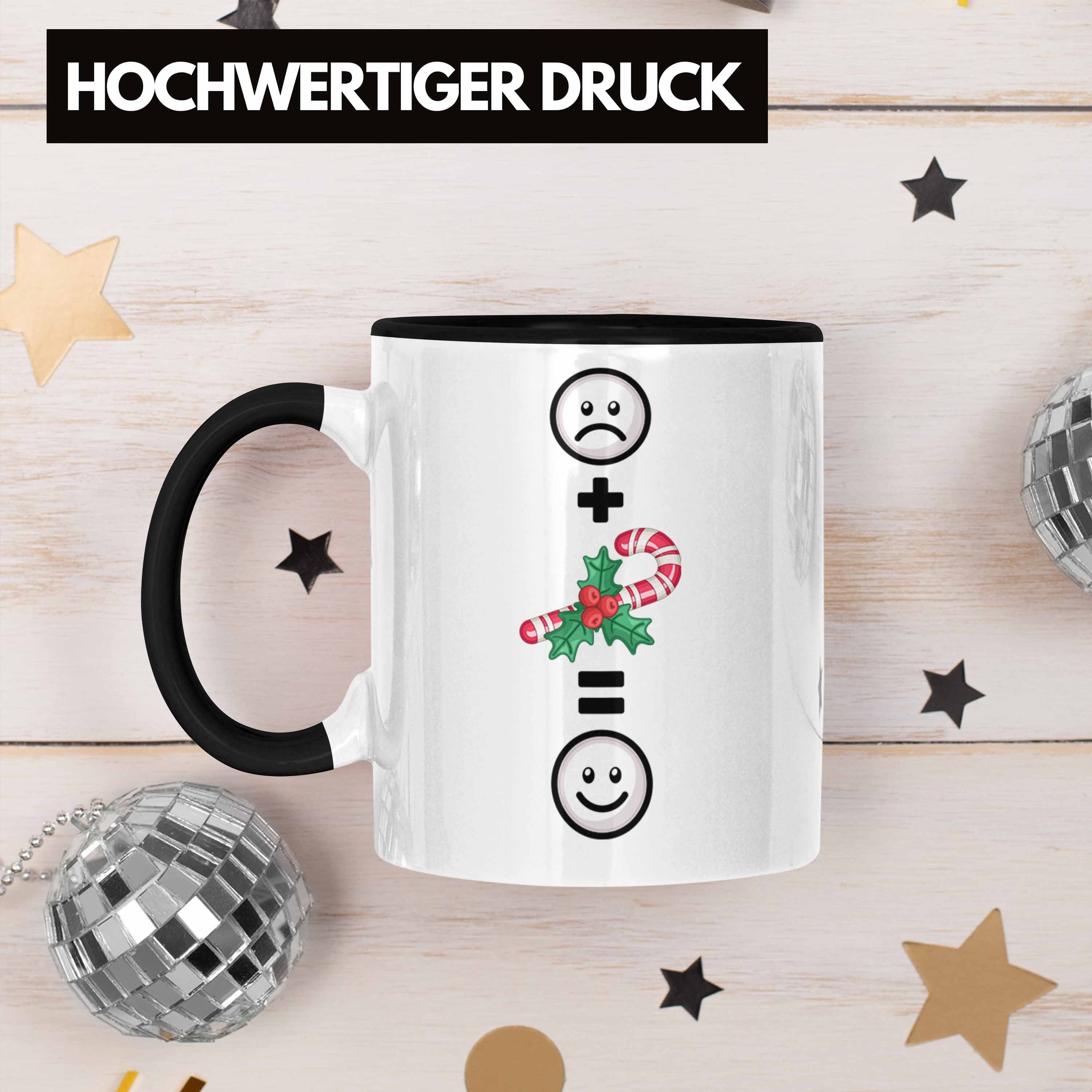 Geschenk Grafik Tasse für Schwarz Weihnachtssüßigkeite Weihnachten Trendation Tasse Süßigkeiten