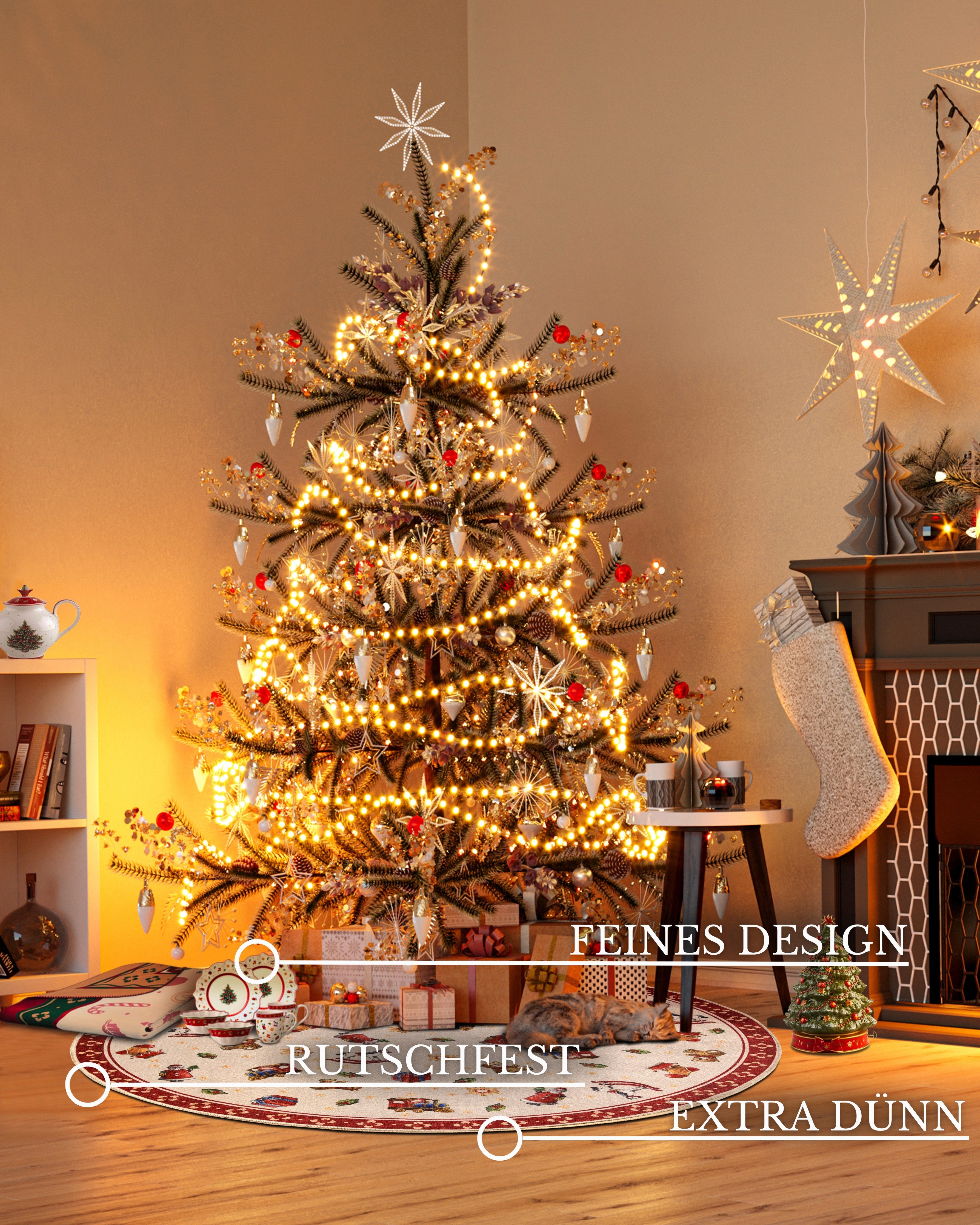 Villeroy & Boch Teppich Nostalgic Toy's Delight, eckig, rund und Läufer, Höhe: 3 mm, Weihnachten, Wohnzimmer, Flur, Geschenk, Toys Delight, Dekoration – Bild 5 von 5