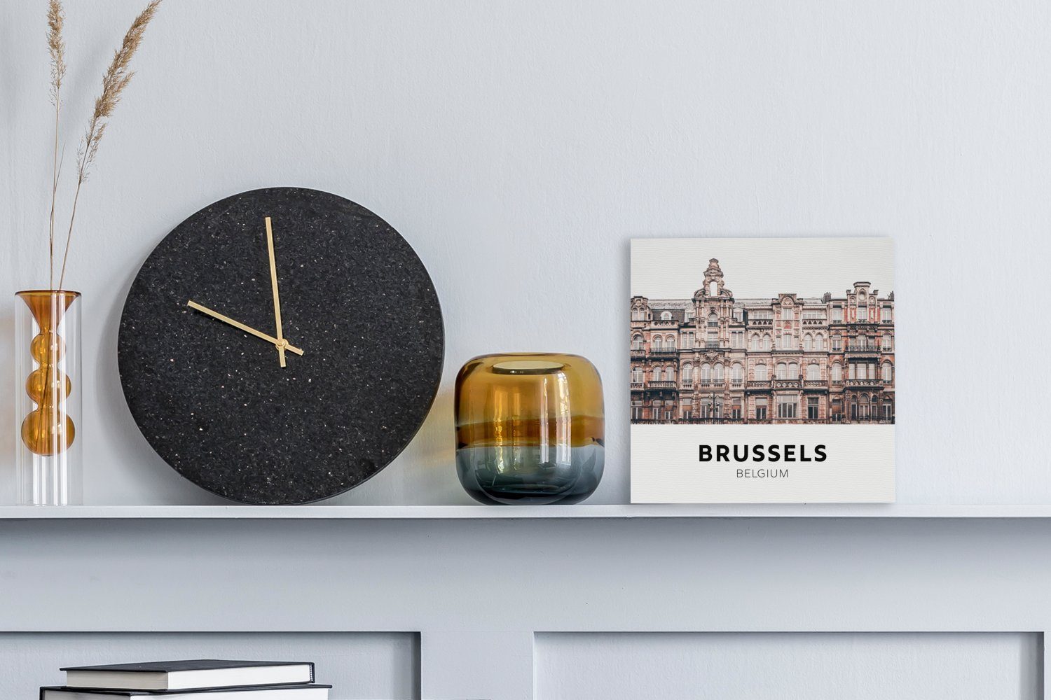 St), Brüssel Häuser, Leinwand Wohnzimmer Belgien für - OneMillionCanvasses® Schlafzimmer (1 - Bilder Leinwandbild