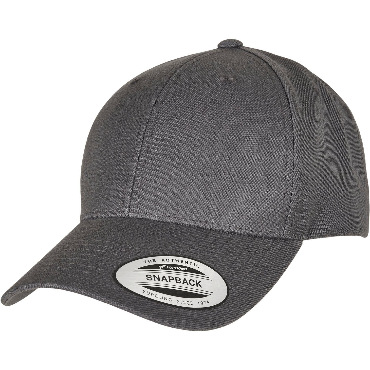 Flexfit Snapback Cap Flexfit Premium Curved Visor Snapback Cap dark grey