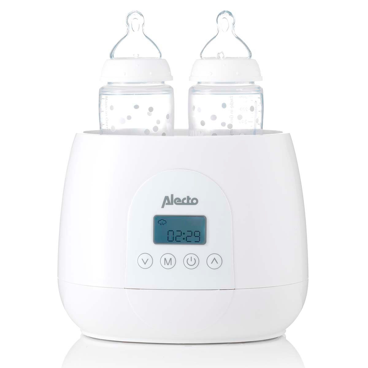 Alecto Flaschenwärmer BW700TWIN, Flaschenwärmer, Sterilisation, gleichmäßige Erwärmung, Auftaufunktion