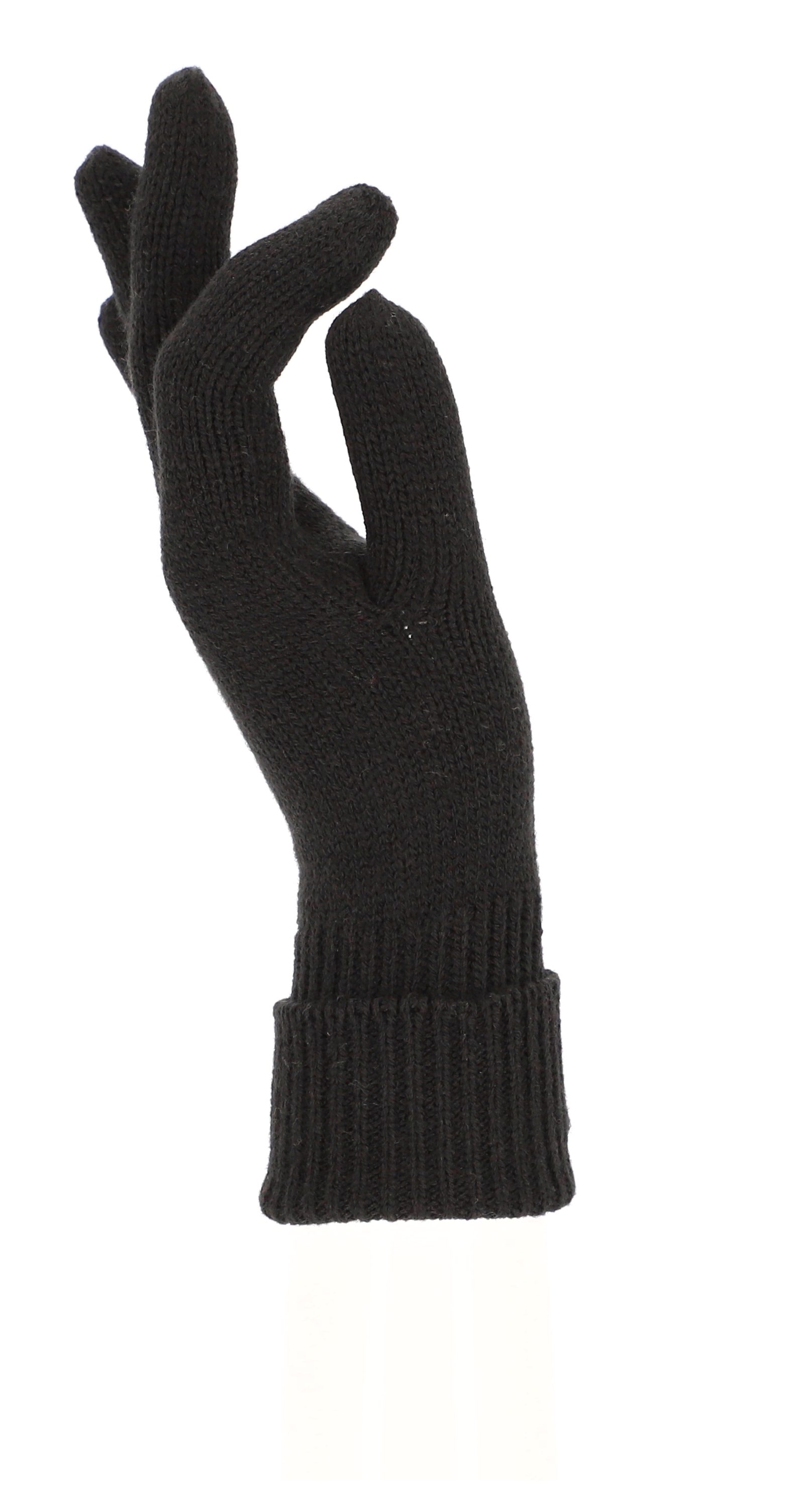 Strickhandschuhe Strickhandschuh Unifarben Strickhandschuhe mit breitem Umschlag