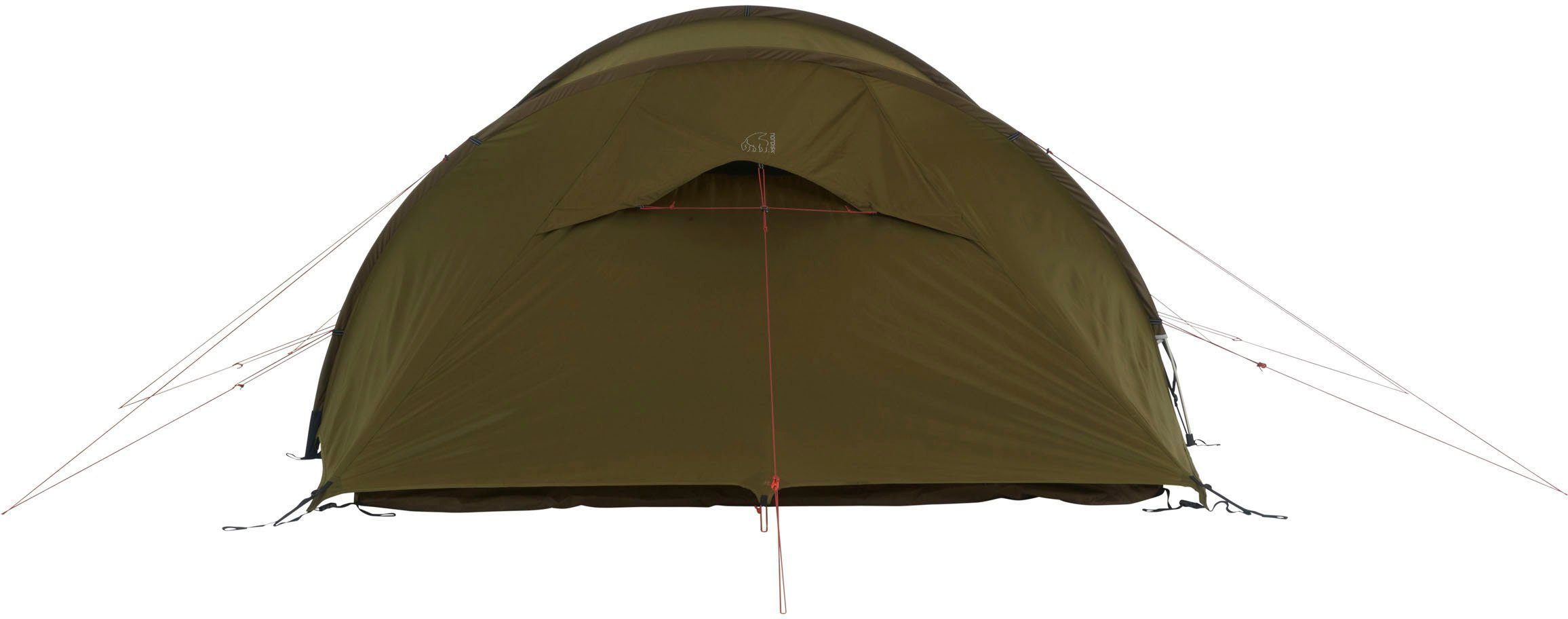 4 Personen: Tent 1 Olive, tlg) Oppland Dark 4 Nordisk (Packung, Tunnelzelt PU