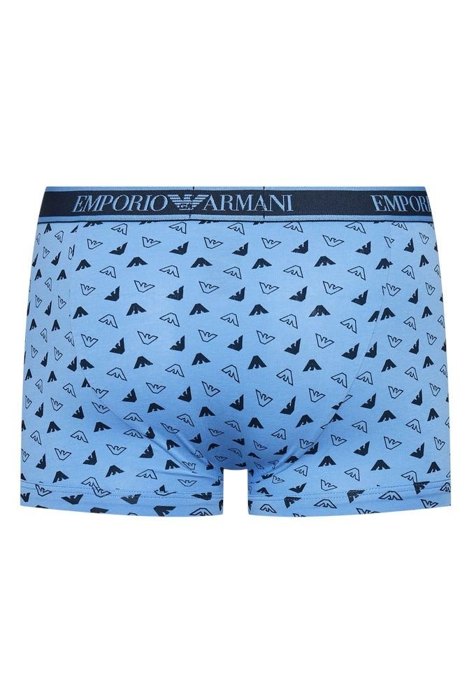 Emporio Armani Boxershorts Unterwäsche Trunk Cotton blau/dunkelblau gemuste günstig online kaufen
