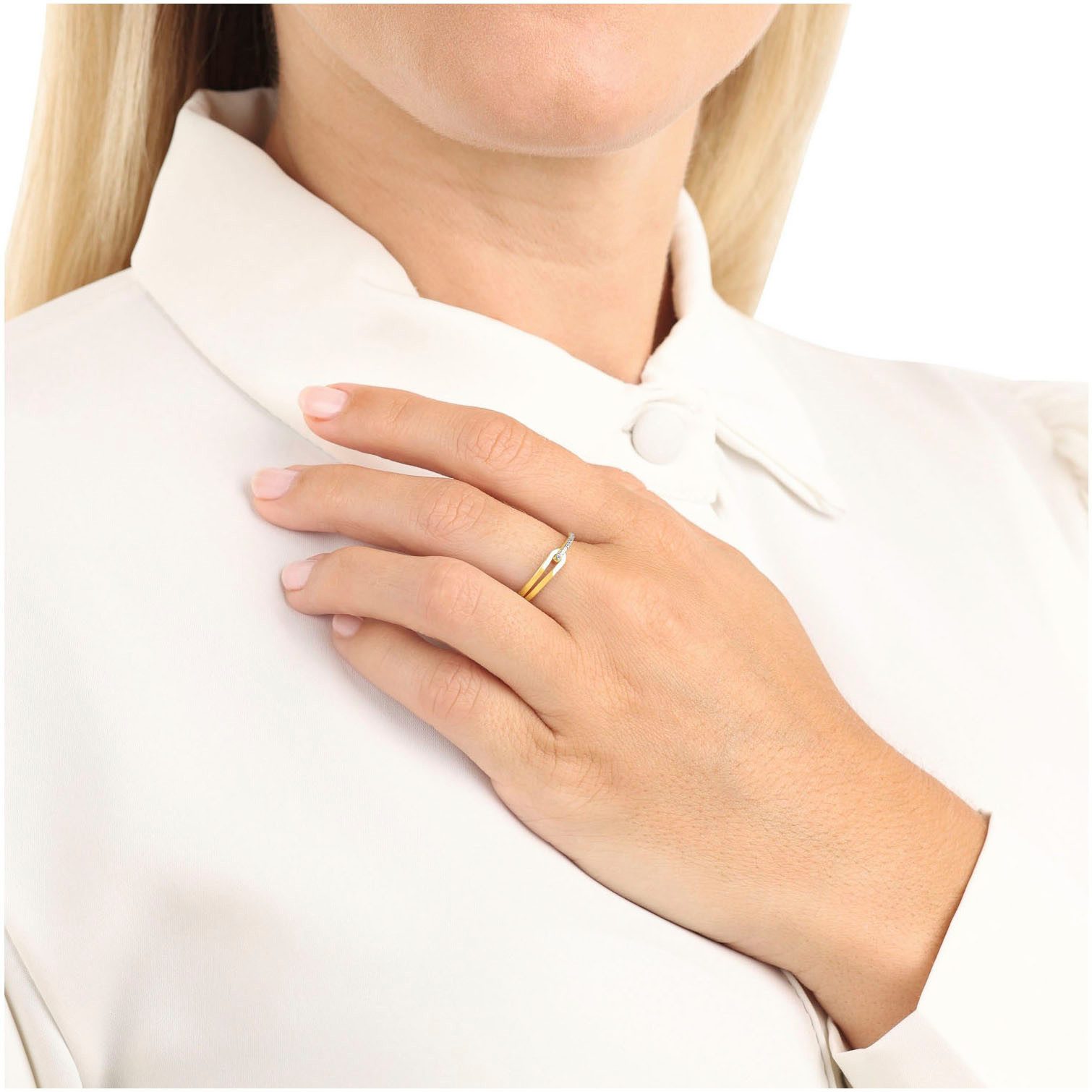 Amor Fingerring, mit Zirkonia (synth)