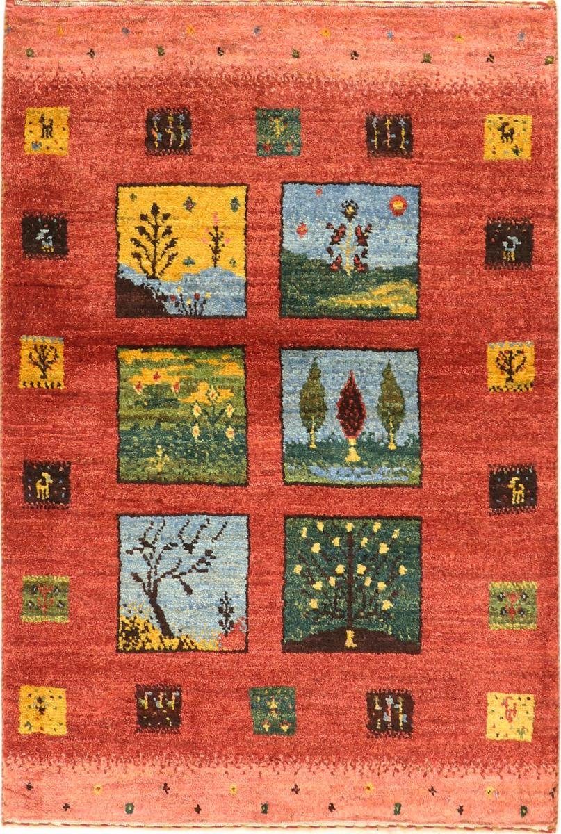 Perser Nain Gabbeh Nature mm Loribaft 67x98 Trading, Handgeknüpfter 12 rechteckig, Höhe: Moderner, Orientteppich