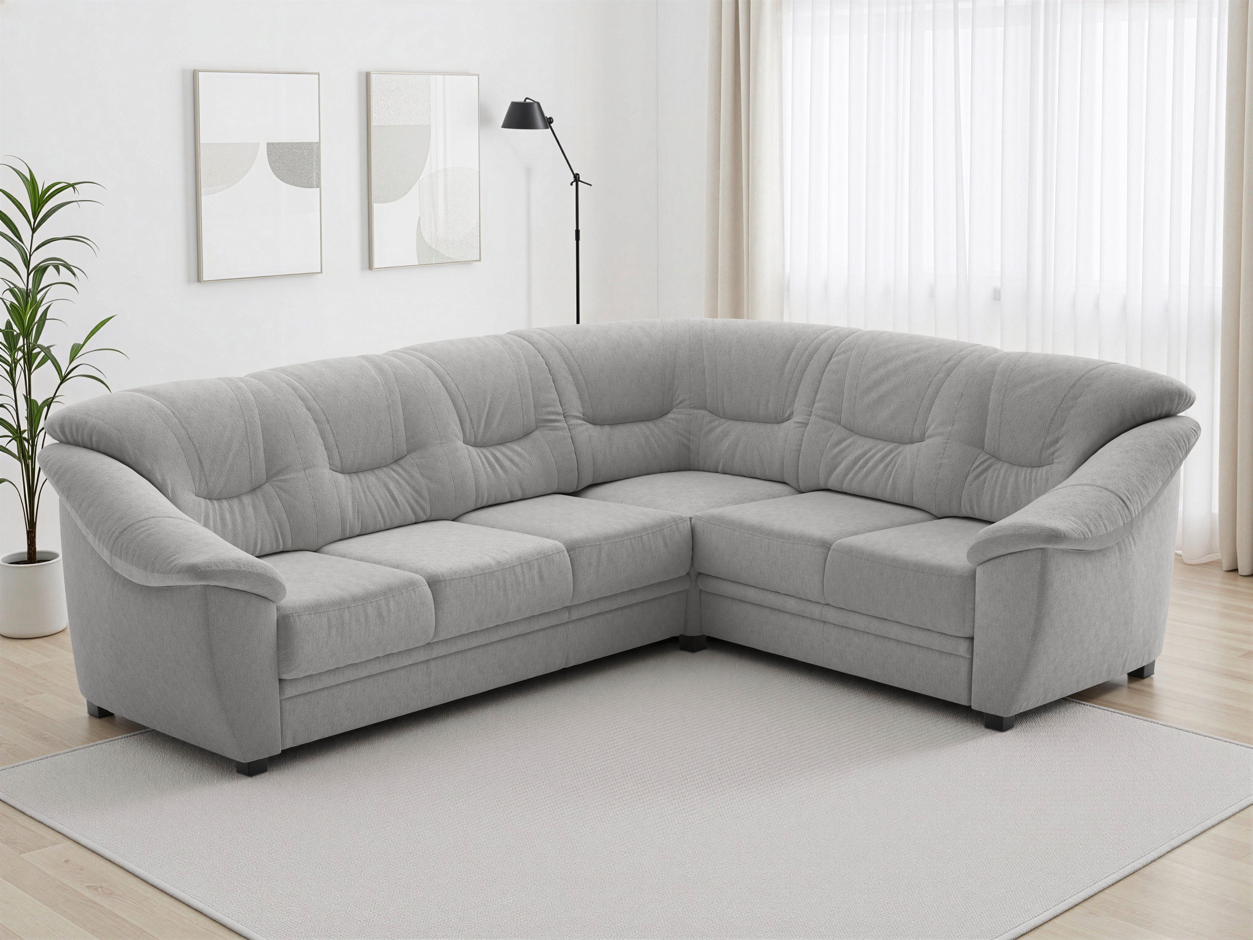 sit&more Ecksofa Savona L-Form, B. 262 cm, Komfortsitz, Eckcouch mit Stoff- & Lederwahl, optional Schlaffunktion, Liegefl. 120x195 cm