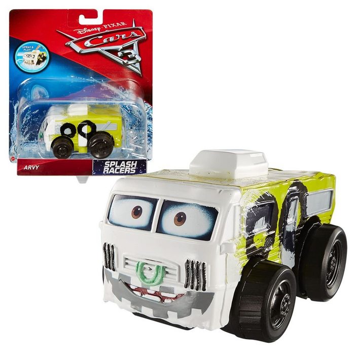 Disney Cars Spielzeug-Rennwagen Arvy Wasserflitzer Disney Cars Wasser-Spielzeug Splash Racer Mattel
