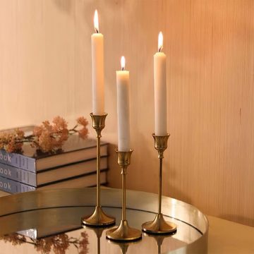 Welikera Kerzenhalter, Satz von 3 Vintage Messing Kerzenlicht Dinner Ornament (3 St)