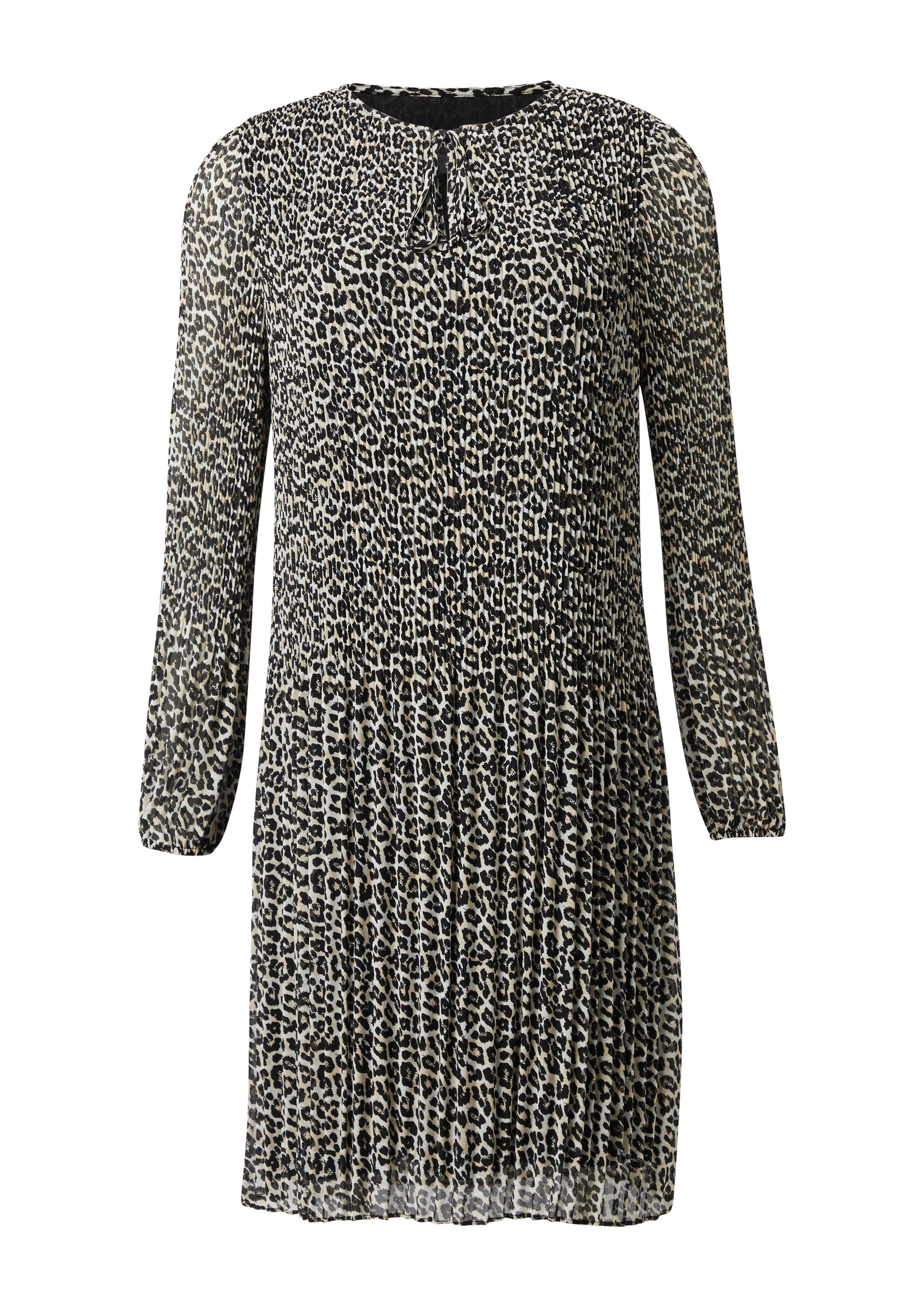 comma Minikleid Kleid Plissiertes Chiffon-Kleid mit günstig online kaufen