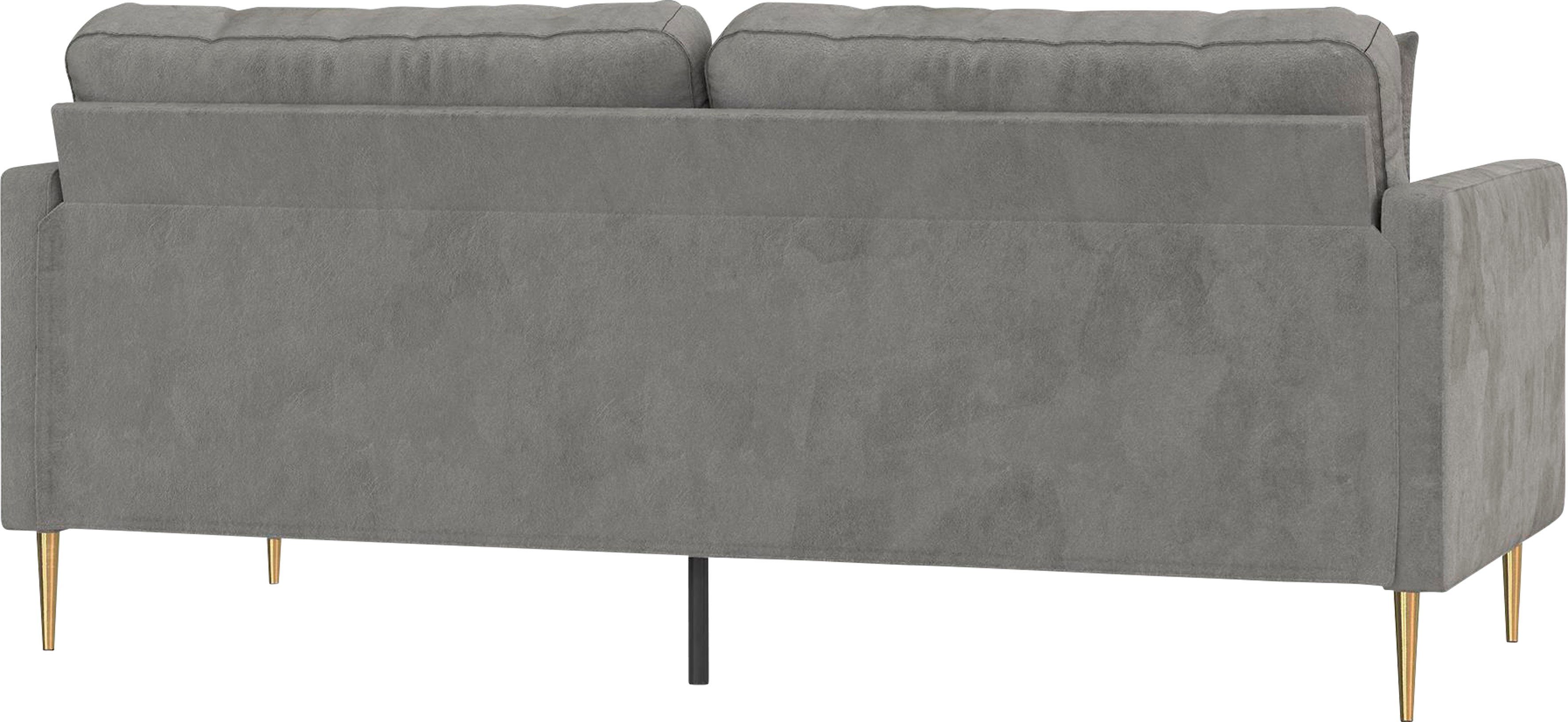 Dorel Home 3-Sitzer Highland, 1 Teile, pflegeleichter Veloursbezug, Sitz und Rücken gepolstert, Sitzhöhe 46cm