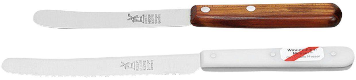 Windmühlenmesser Brötchenmesser Kleine Buckels, Buttermesser, Griff Kirschholz