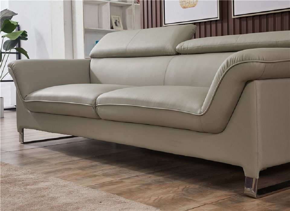 JVmoebel Sofa Sofas Moderne Sofagarnitur Set Couchen Polster 32 Made Leder Neu, in Sitzer Europe Beige