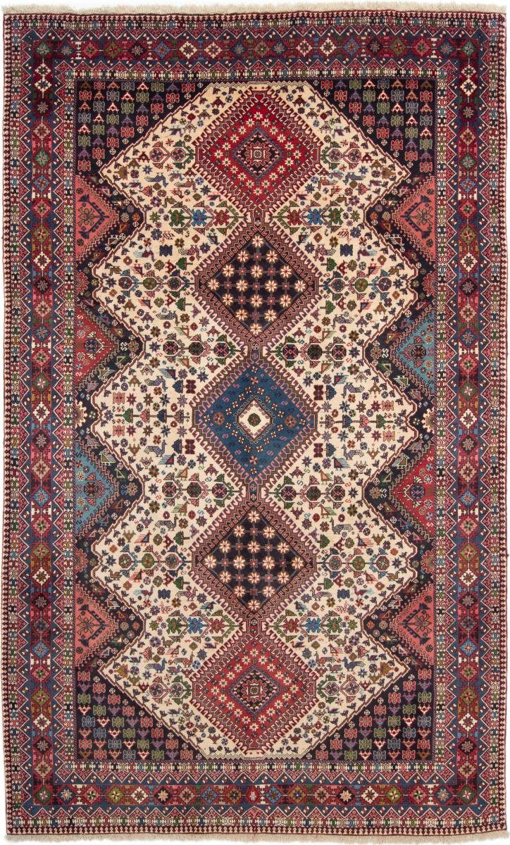 Orientteppich Yalameh 199x331 Handgeknüpfter Orientteppich / Perserteppich, Nain Trading, rechteckig, Höhe: 12 mm | Kurzflor-Teppiche