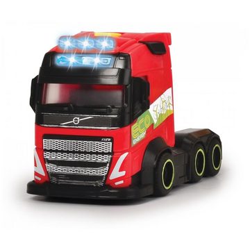 Dickie Toys Spielzeug-LKW Heavy Load Truck, Schwertransporter mit Anhänger und Boot, mit Licht und Sound