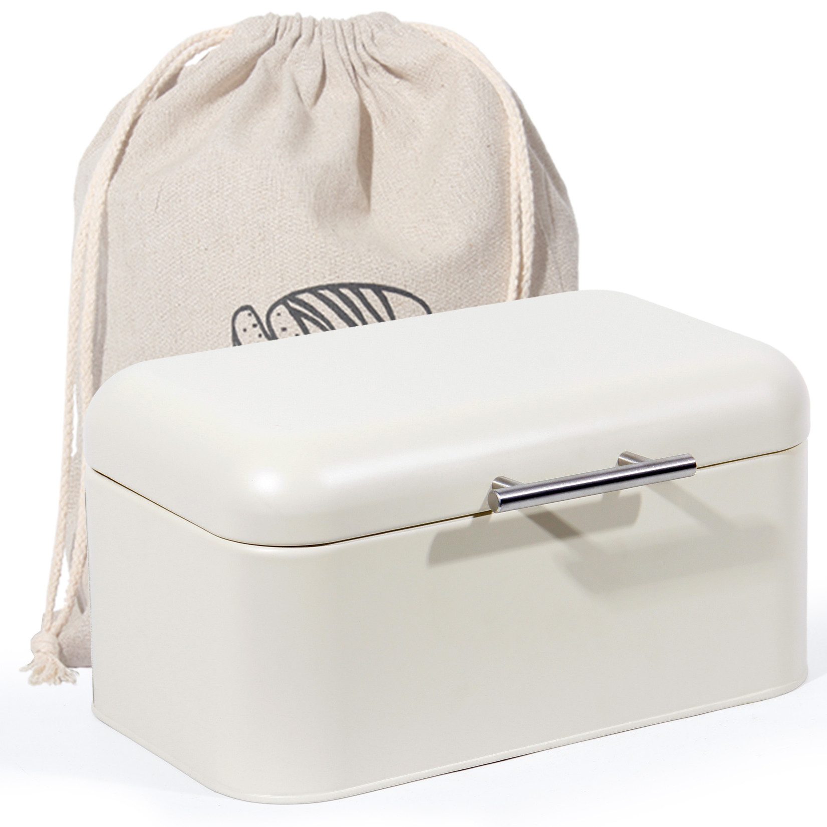Zedelmaier Brotkasten Brotkasten aus Metall,Brot Lange Aufbewahren,Retro Brot Box mit Deckel, (2-tlg., MBH001&2), Stapelbar Brotaufbewahrungsbox