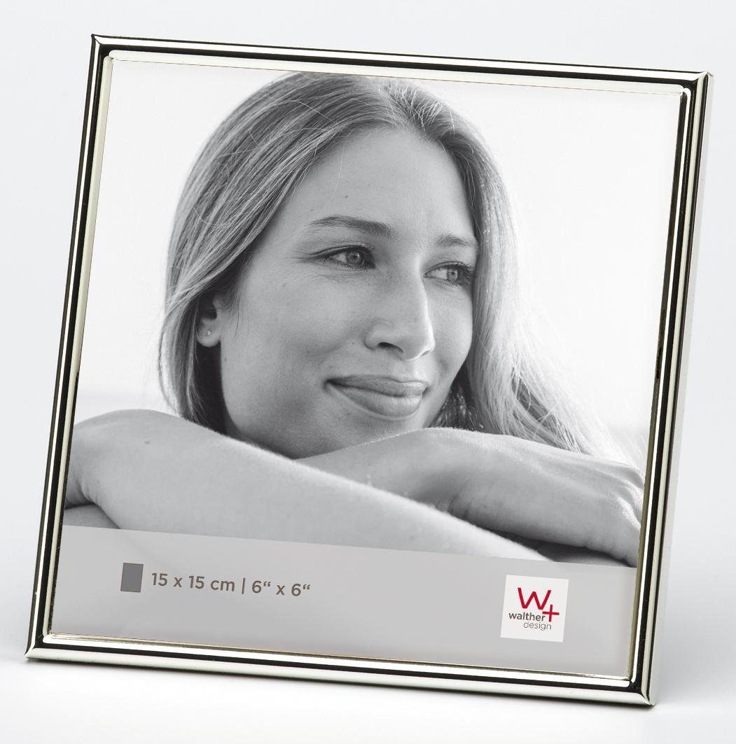 Walther Bilderrahmen Porträtrahmen WD515S Chloe 15x15cm silber