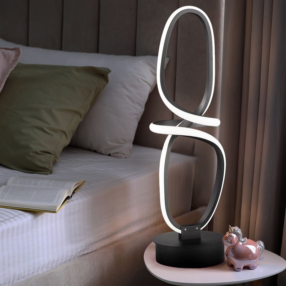 WOFI LED Tischleuchte, Leuchtmittel inklusive, Neutralweiß, Tischleuchte  Schlafzimmer Tischlampe mit Fernbedienung