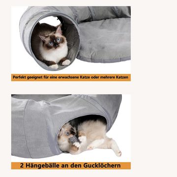 Fivejoy Tiertunnel Katzentunnel, Katzenspielzeug, kreisförmiger Tunnel für Katzen