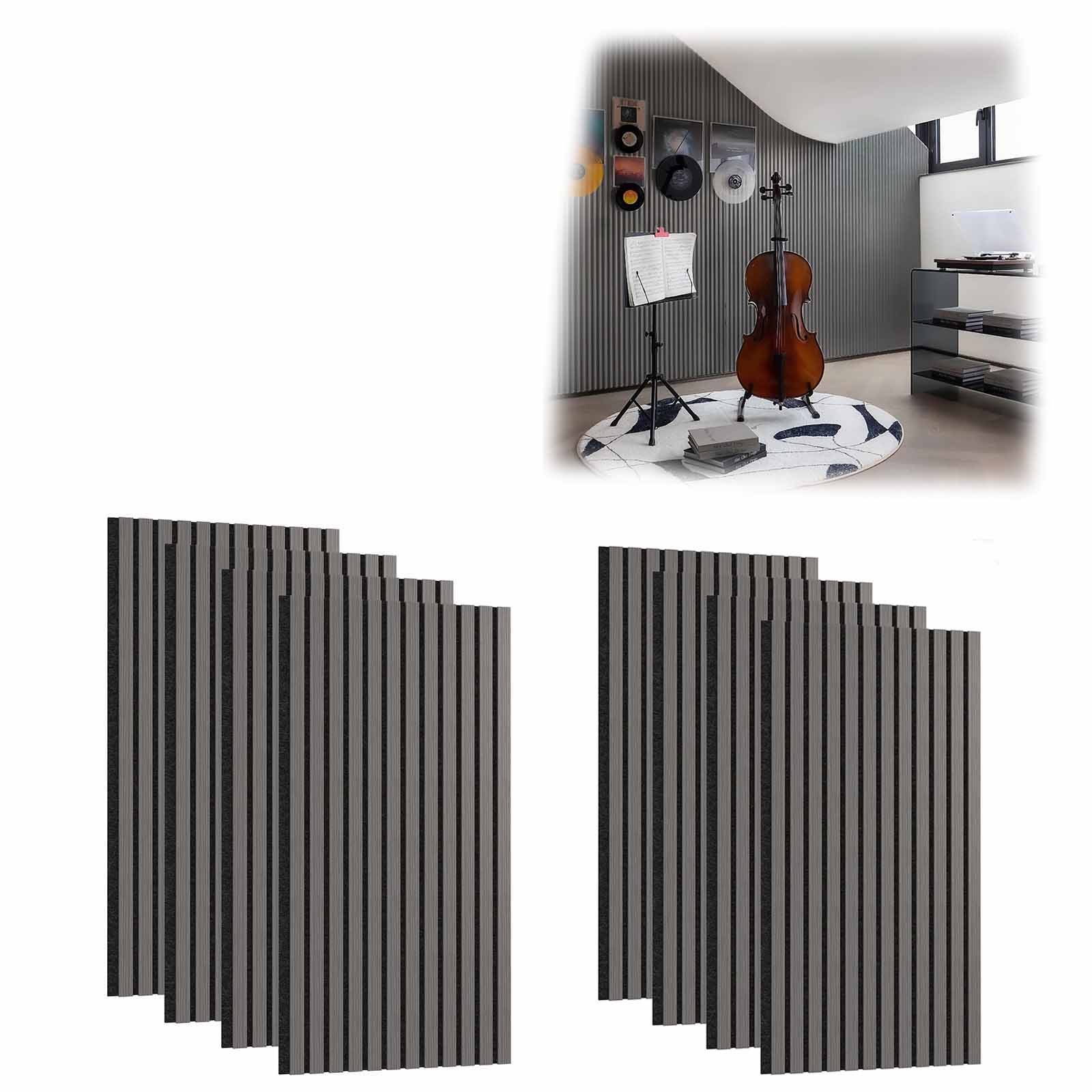 FIVMEN 3D Wandpaneel Akustikpaneele Holz Wand Holzpaneele Lamellenverkleidung, (8-tlg) aus Holzfunier und Filz 60x60cm/120x60cm