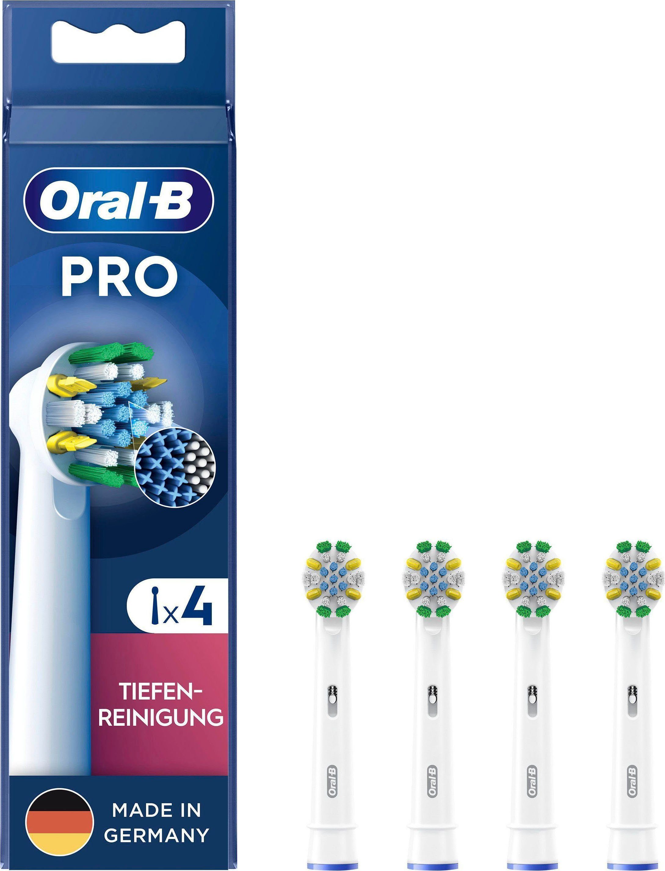 Oral-B Aufsteckbürsten Pro Tiefenreinigung, X-förmige Borsten