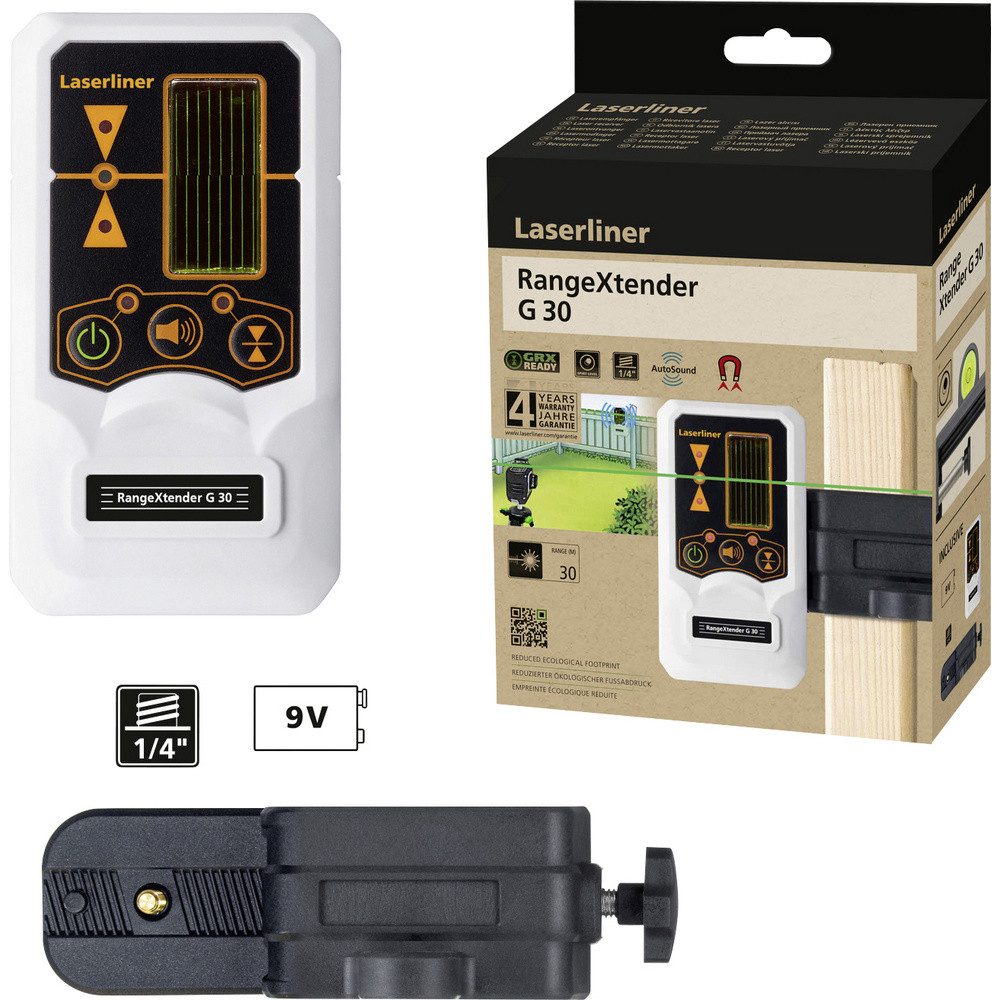 LASERLINER Nivelliergerät Laserliner RangeXtender G 30 Laserempfänger für Linienlaser Reichwei, (RangeXtender G 30)