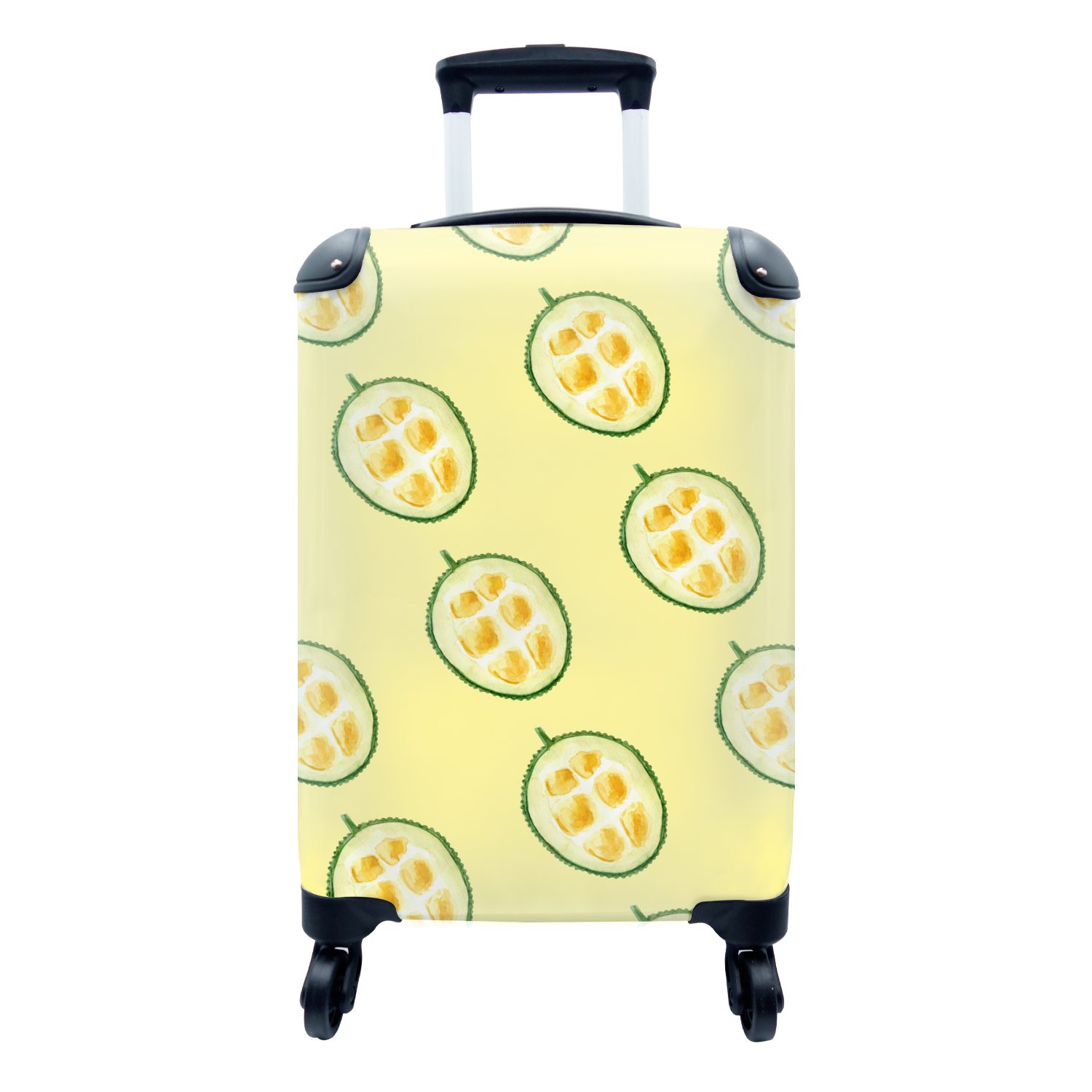 MuchoWow Handgepäckkoffer Zitrusfrüchte - Obst - Muster, 4 Rollen, Reisetasche mit rollen, Handgepäck für Ferien, Trolley, Reisekoffer