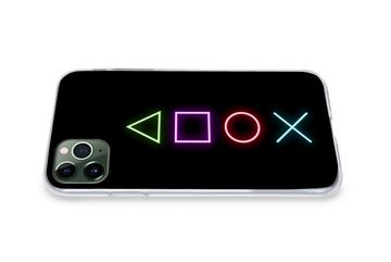 MuchoWow Handyhülle Gaming - Neon - Konsole - Schwarz - Controller - Gaming, Handyhülle Apple iPhone 11 Pro Max, Smartphone-Bumper, Print, Handy