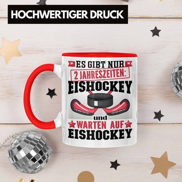 Trendation Tasse Eishockey Tasse Geschenk für Eishockey-Spieler Geschenkidee 2 Jahresze