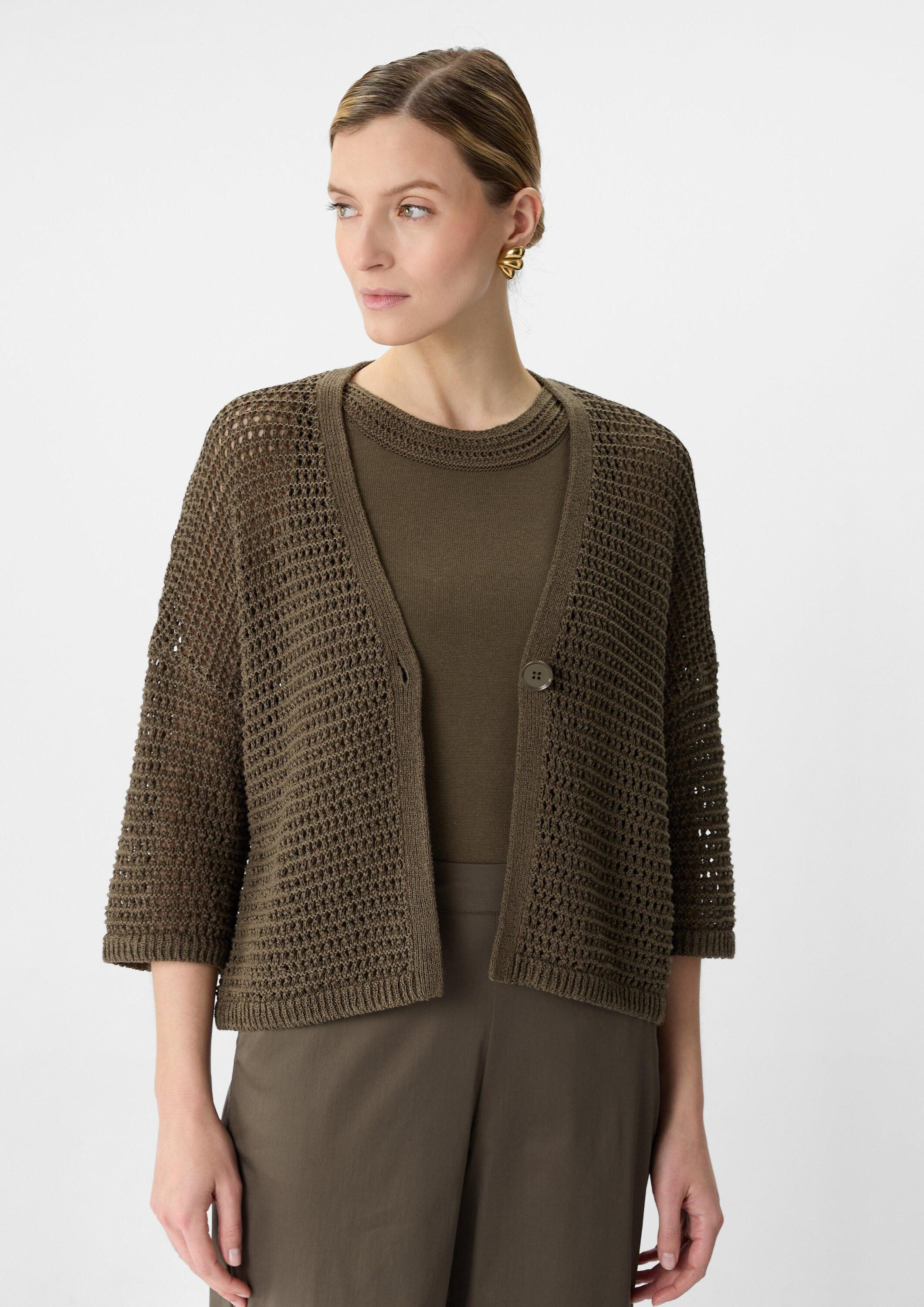 comma Cardigan Strickjacke Luftiger Cardigan im Boxy Fit günstig online kaufen