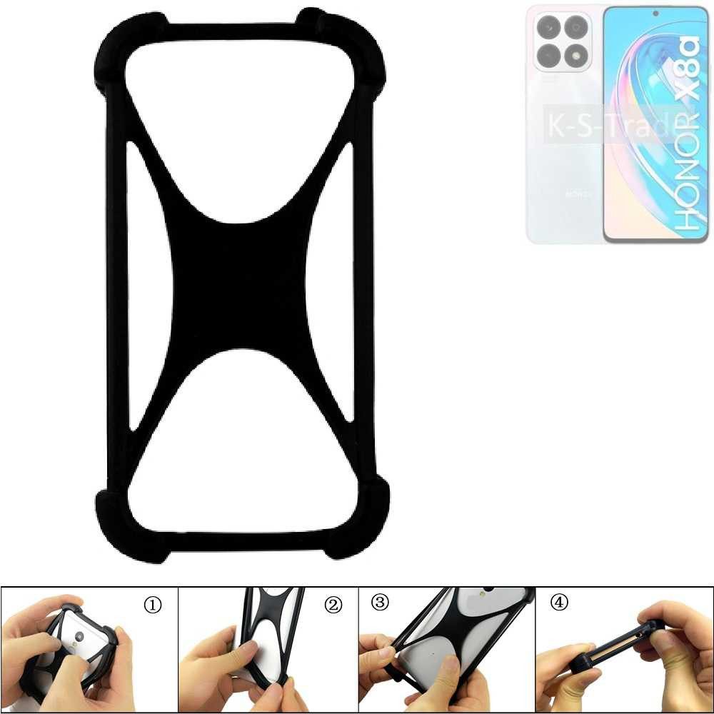 K-S-Trade Handyhülle für Honor X8a 5G, Handy-Hülle Schutz-Hülle Silikon Bumper TPU Softcase Smartphone