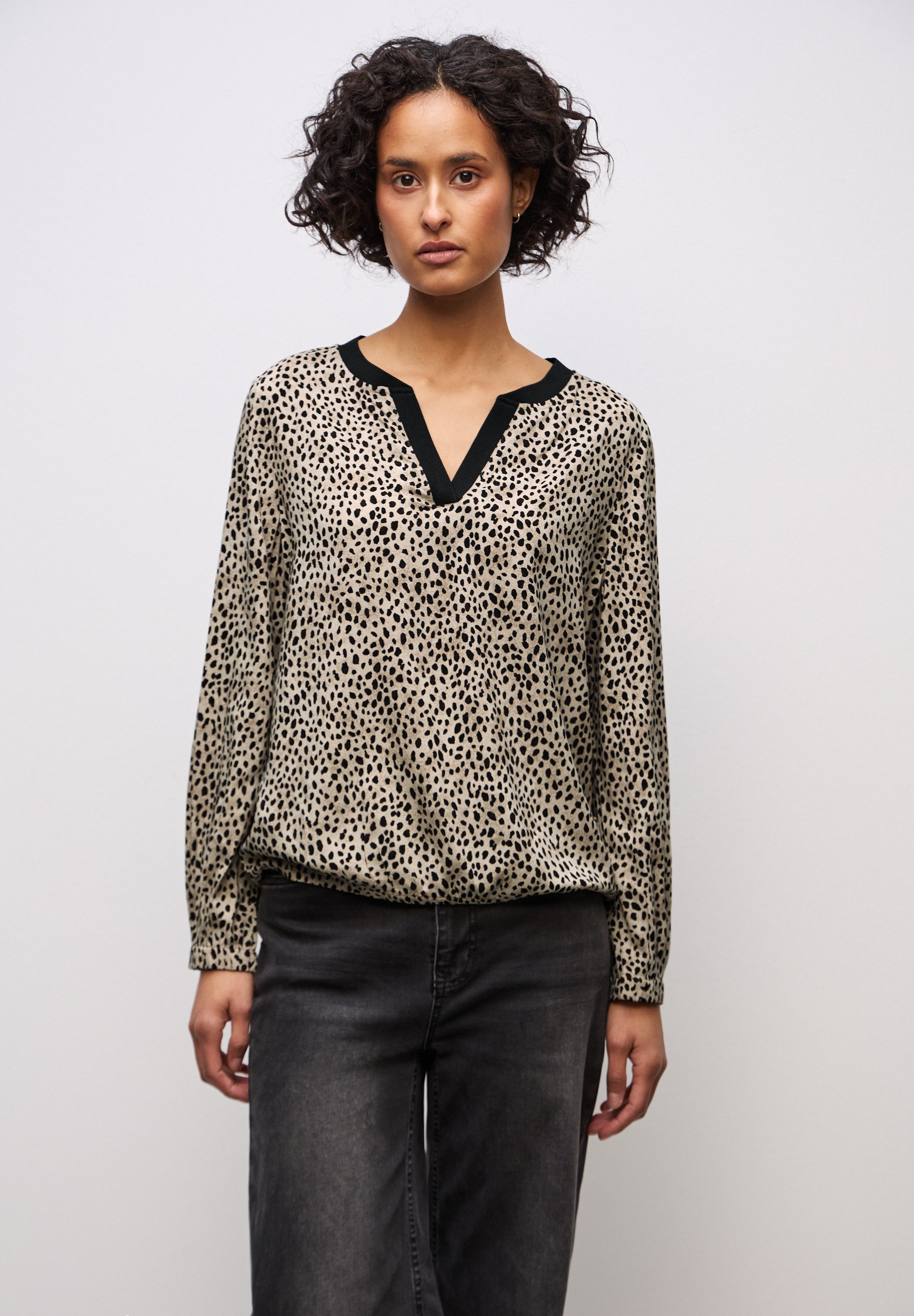 STREET ONE Langarmbluse mit Elastiksaum günstig online kaufen