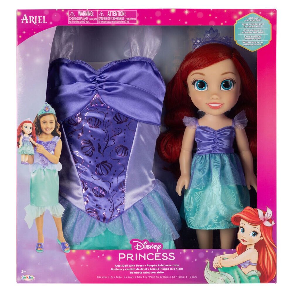 Jakks Pacific Anziehpuppe Disney Die kleine Meerjungfrau Ariel Puppe + Kostüm
