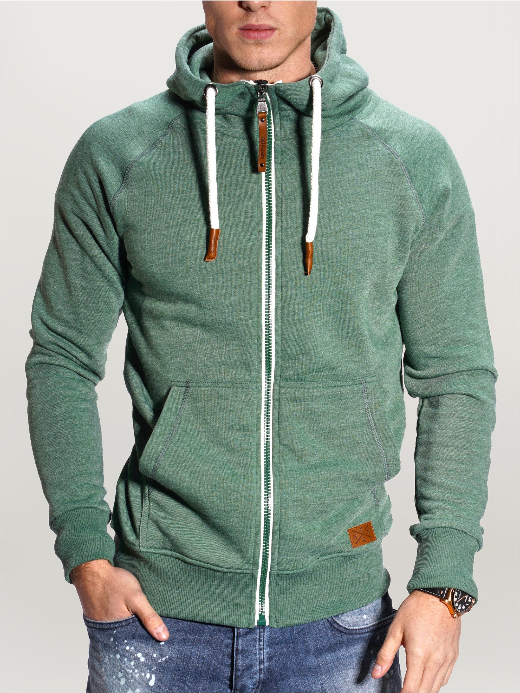 behype Sweatjacke BHTANSER mit praktischem Kordelzug
