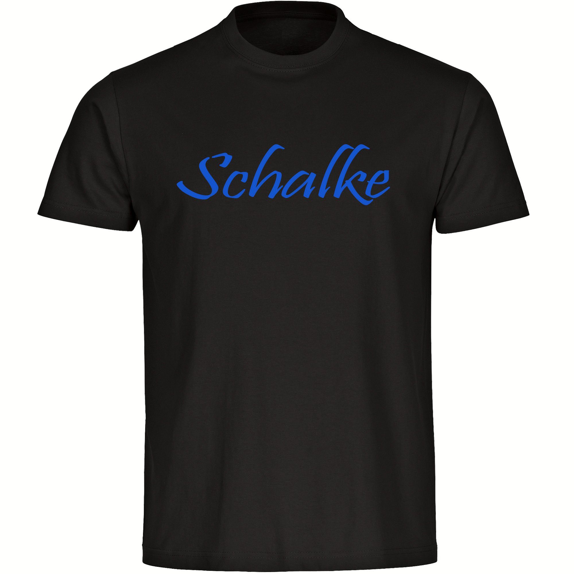 multifanshop T-Shirt Kinder Schalke - Schriftzug - Jungen Mädchen Shirt Fanartikel